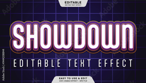 showdown editable text effect with modern style