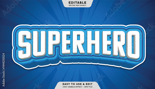 super hero editable text effect with modern style