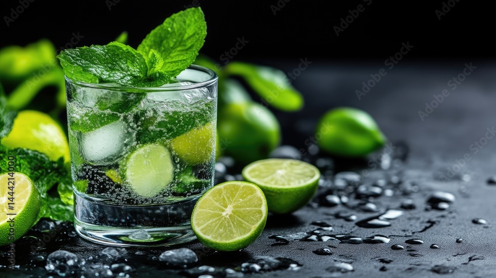 Refreshing Lime and Mint Cocktail Refreshing Lime and Mint Cocktail