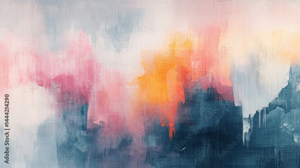 Abstract painting with soft color transitions. Abstract painting with soft color transitions.