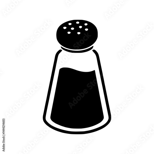 Salt Shaker Icon - Black Silhouette