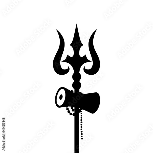 Trident Shiva Symbol Vector Icon