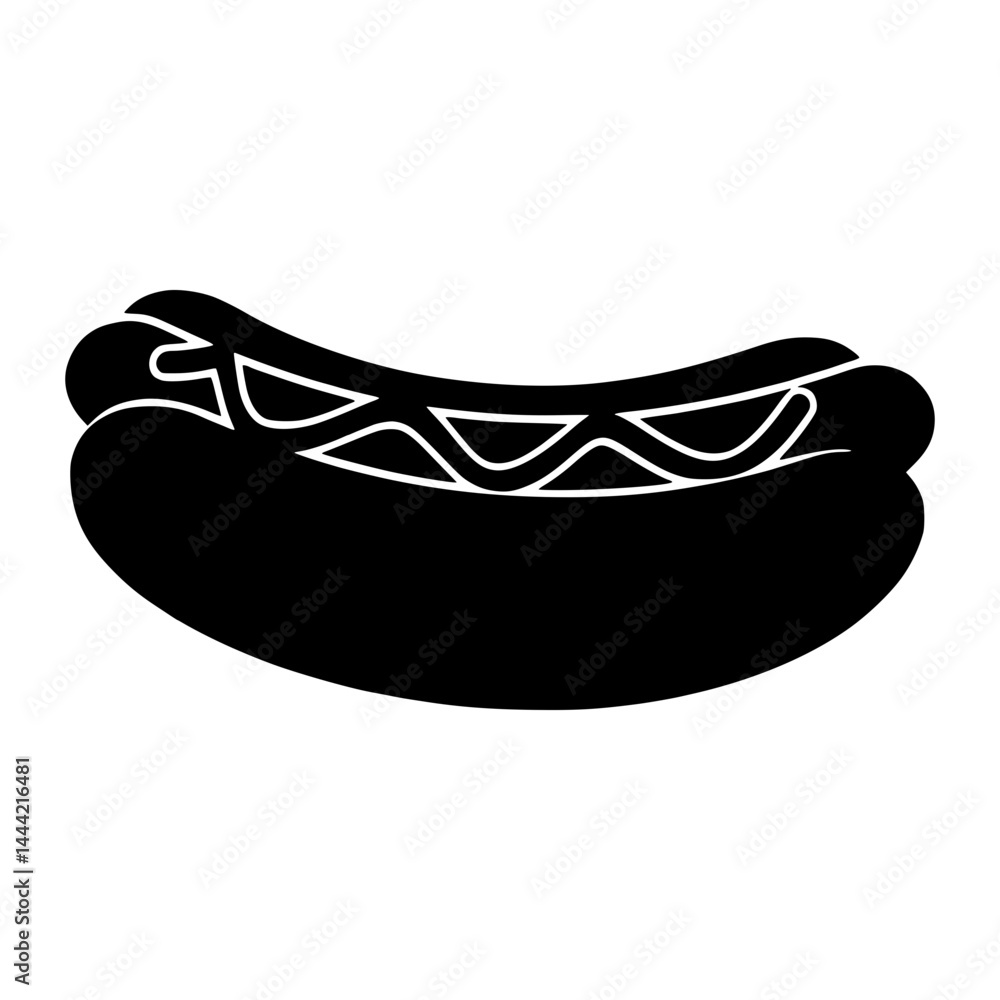 Fototapeta premium Hot Dog Icon - Vector Illustration