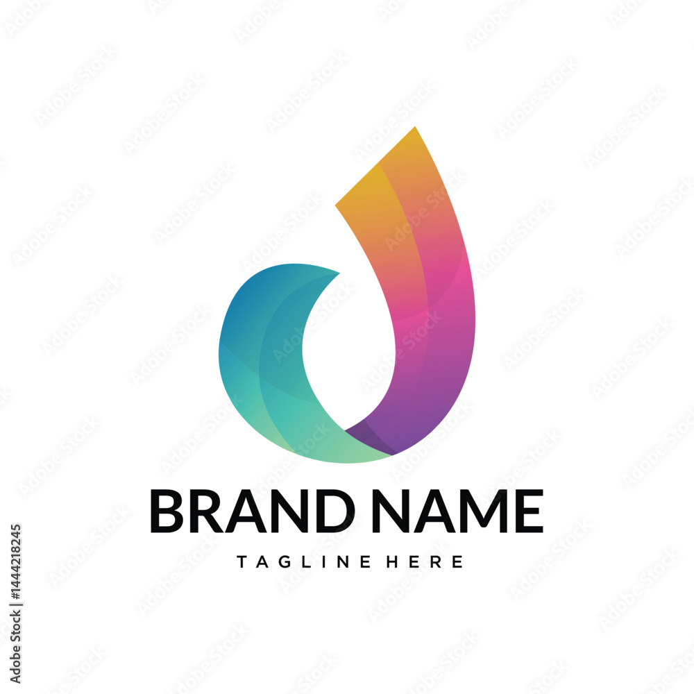 j abstract gradient typography letter logo design j abstract gradient typography letter logo design