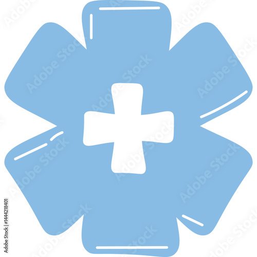 Hand Drawn Health Cross Symbol