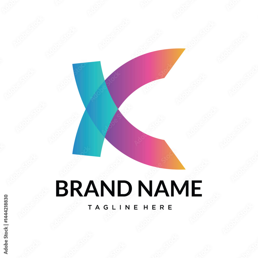 k abstract gradient typography letter logo design k abstract gradient typography letter logo design