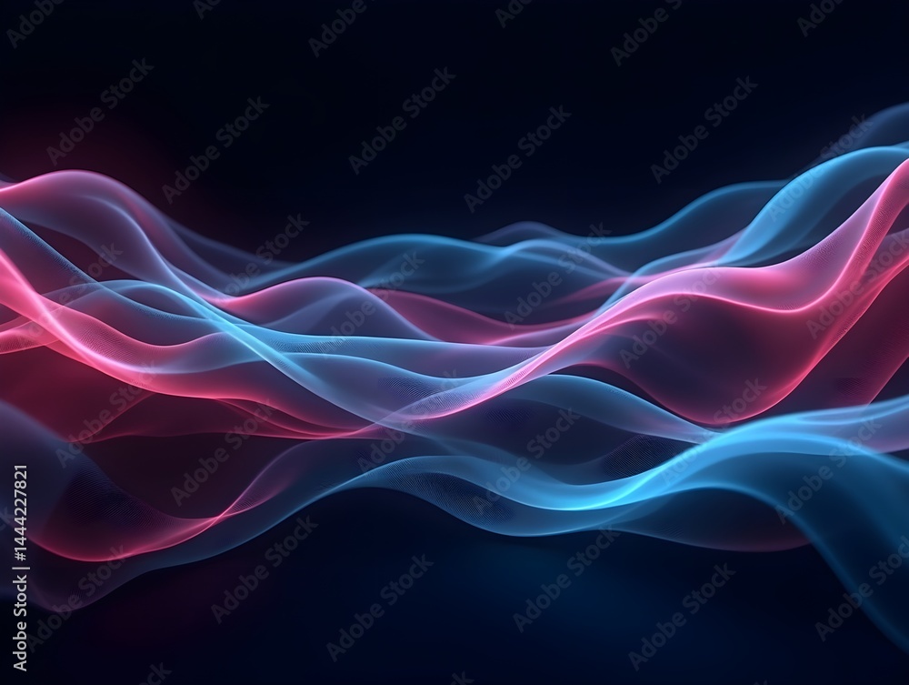 Abstract futuristic flowing background, moving neon black waves Abstract futuristic flowing background, moving neon black waves