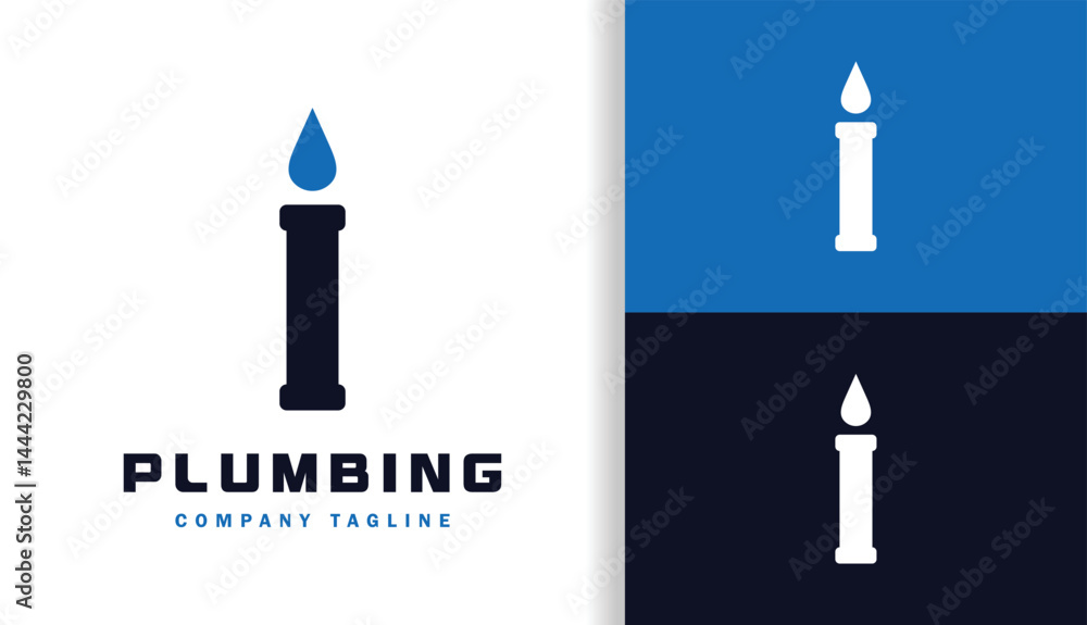 LETTER I WITH PLUMBING LOGO LETTER I WITH PLUMBING LOGO