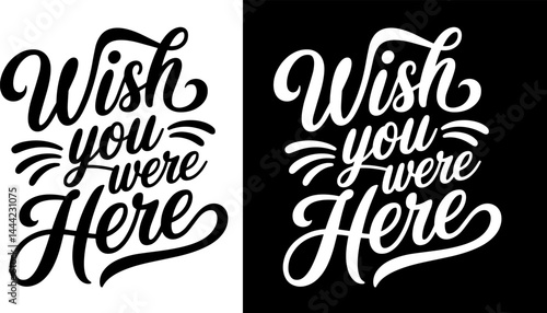 t-shirt typography Wish You were here