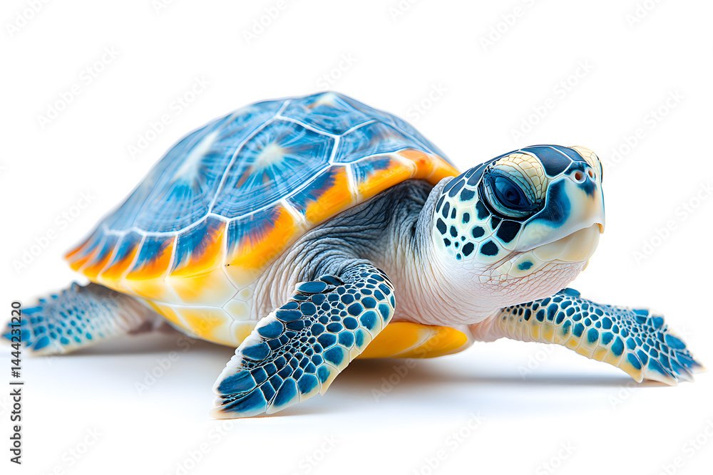 Obraz premium Hawksbill turtles isolated on white background