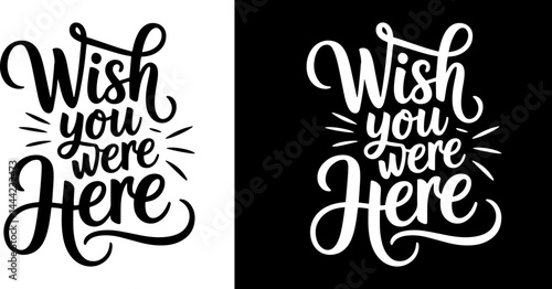 t-shirt typography Wish You were here