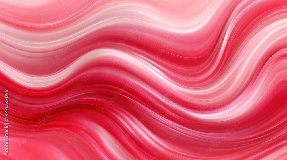 Abstract design with flowing, vibrant red and white wavy lines. Abstract design with flowing, vibrant red and white wavy lines.