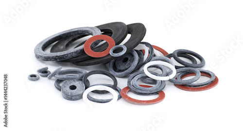 A diverse assortment of rubber gaskets and seals, essential for various mechanical applications.