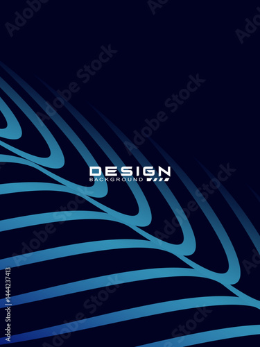 Premium background design with diagonal gradient blue lines pattern. Vertical vector template for digital luxury business banner, poster, luxury voucher, prestigious gift certificate, etc.