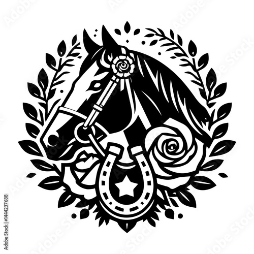 Horse Racing Derby event icon with transparent background