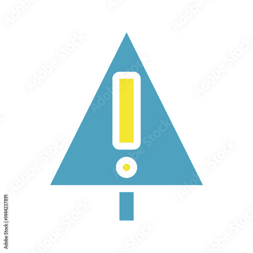 Graphical depiction of a warning, represented by an exclamation point emblem