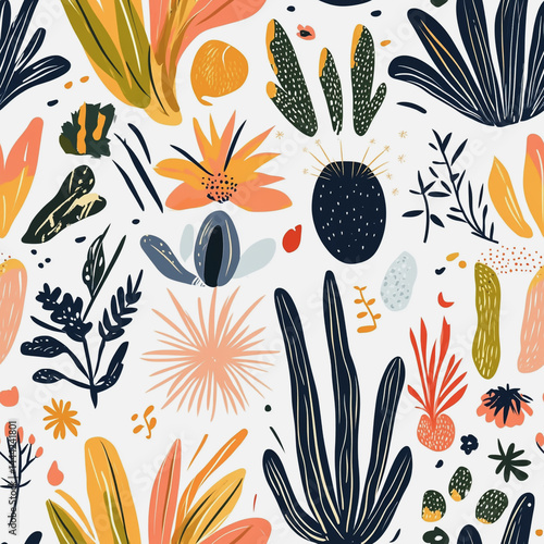 Abstract white background with colorful Memphis style seamless pattern. Creative minimalist style art background for children or trendy design with basic shapes. Simple childish scribble backdrop