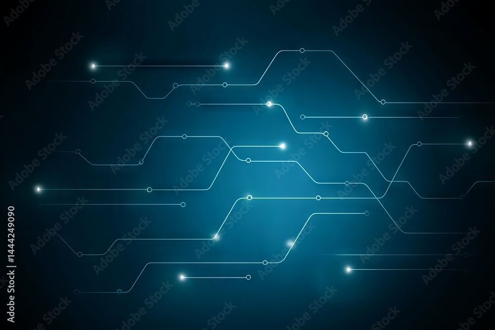A blue background with many lines and dots. Digital background concept. A blue background with many lines and dots. Digital background concept.