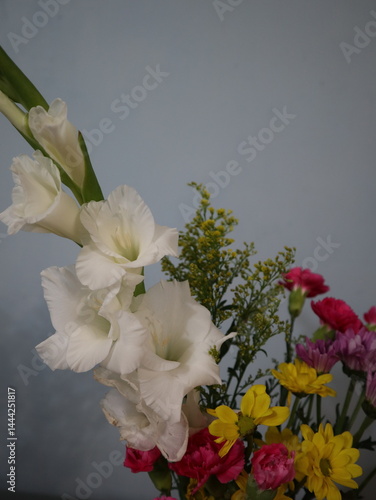 Colorful Flower Arrangement in a Vase