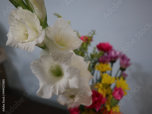 Colorful Flower Arrangement in a Vase