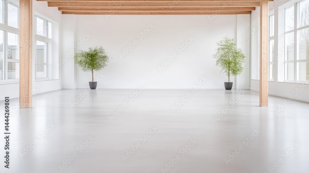 Obraz premium Empty bright modern open space