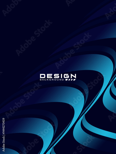 Premium background design with diagonal gradient blue lines pattern. Vertical vector template for digital luxury business banner, poster, luxury voucher, prestigious gift certificate, etc.