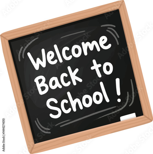 Chalkboard with "Welcome Back to School!" Message