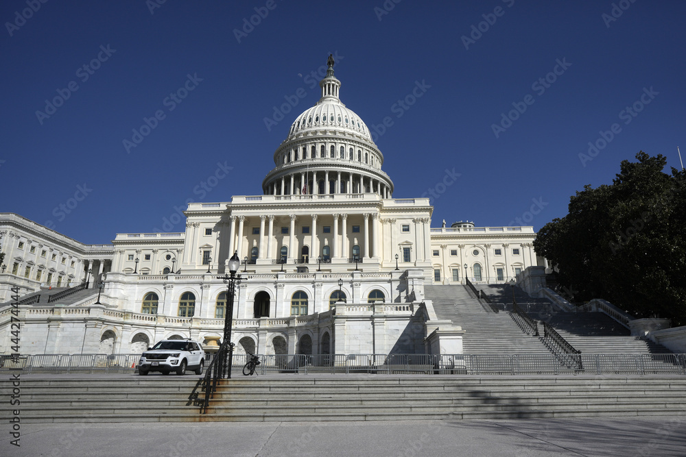 The Capitol symbol of America capital. Independence Day. The United States Capitol governance. Congress in Washington, DC. American democracy. The Capitol historic building. Capitol on skyline.