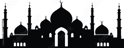Silhouette of a Majestic Mosque – Timeless Islamic Architecture
