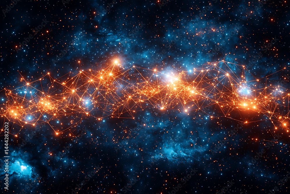 Cosmic network, glowing nebula Cosmic network, glowing nebula