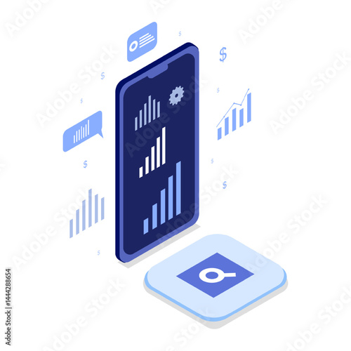 Data analytics on smartphone with financial growth