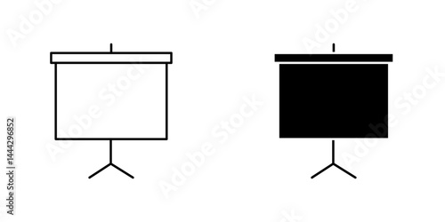 Presentation icon symbol collection on white background.