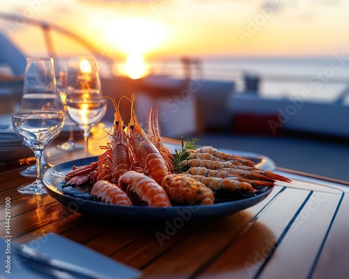 Sunset outdoor dining experience