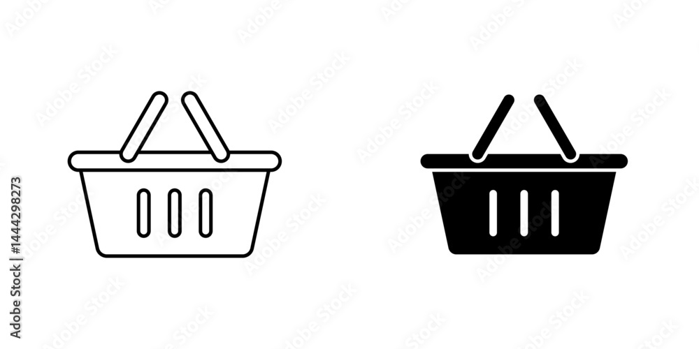 Shopping basket icon symbol collection on white background. Shopping basket icon symbol collection on white background.