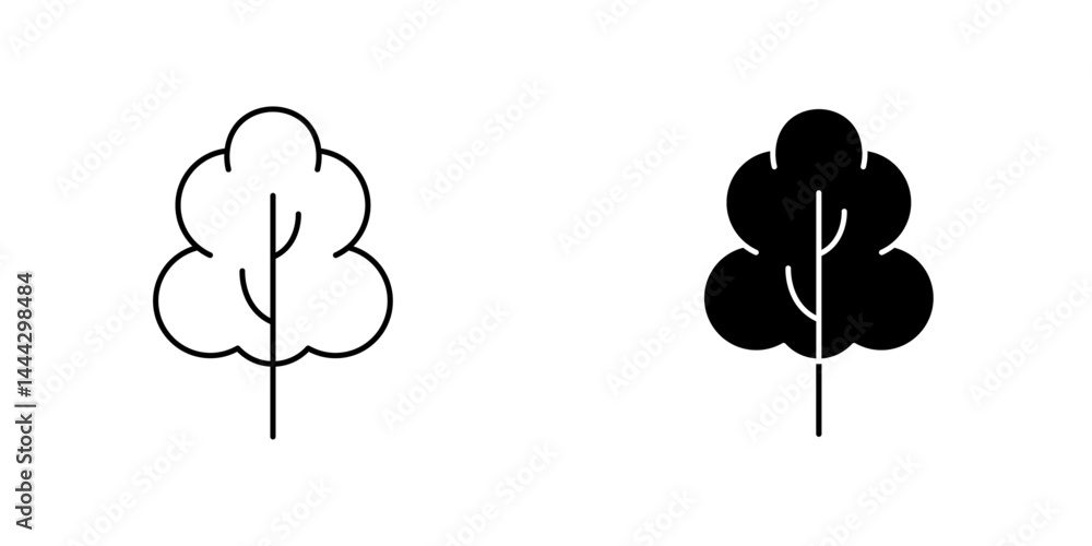 Obraz premium Tree free icon symbol collection on white background.