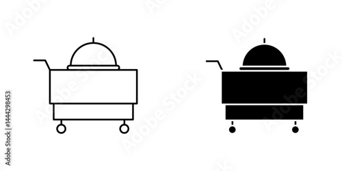 Room service icon symbol collection on white background.