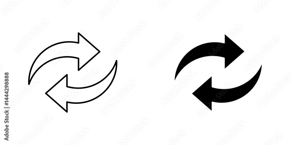 Exchange icon symbol collection on white background. Exchange icon symbol collection on white background.