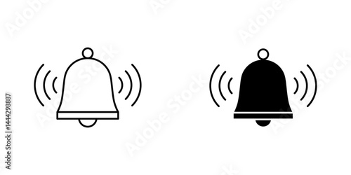 Bell ring icon symbol collection on white background.