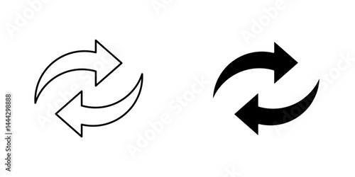 Exchange icon symbol collection on white background.