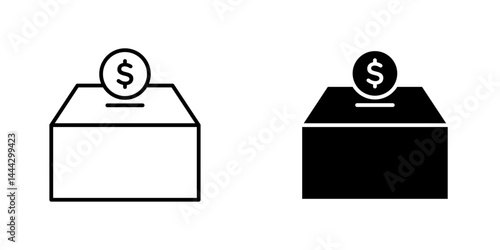 Donate icon symbol collection on white background.