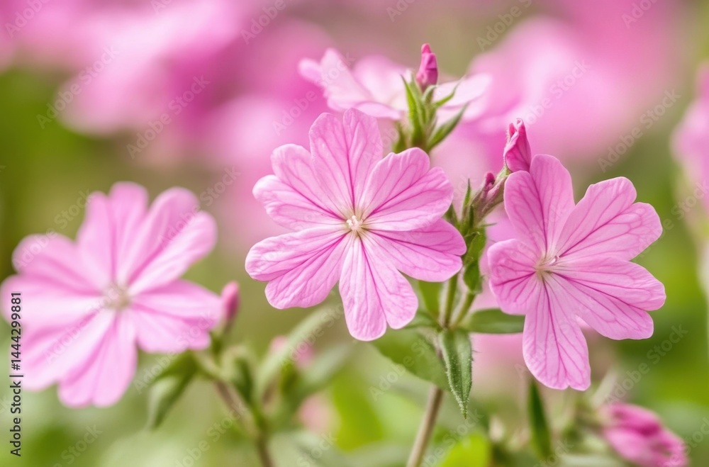 Close-up of pink flowers blooming in spring, dreamy, Close-up of pink flowers blooming in spring, dreamy,