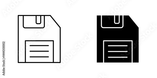 Floppy disk icon symbol collection on white background.