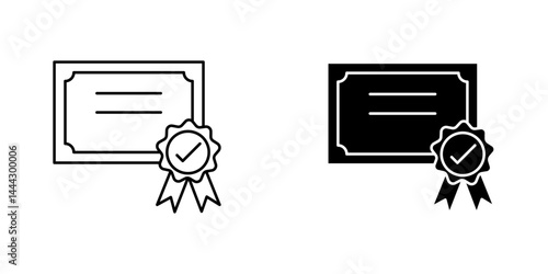 Diploma icon symbol collection on white background.