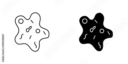 Microorganism icon symbol collection on white background.
