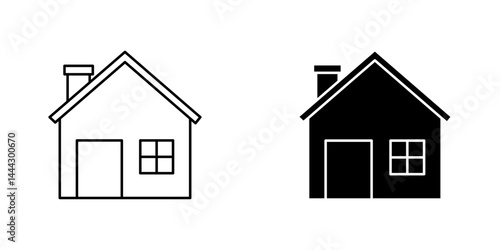 Home icon symbol collection on white background.