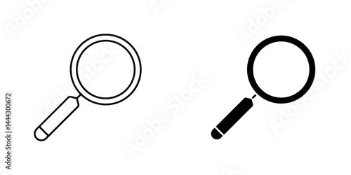 Search icon symbol collection on white background.