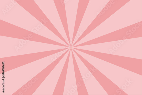 ピンクのかわいい集中線背景イラスト
