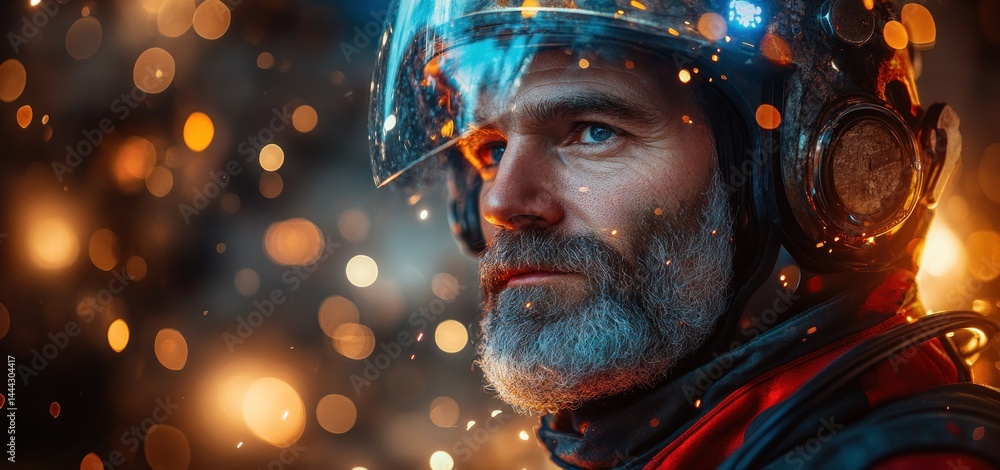Steelworker's Gaze: A Portrait of Resilience and Industry