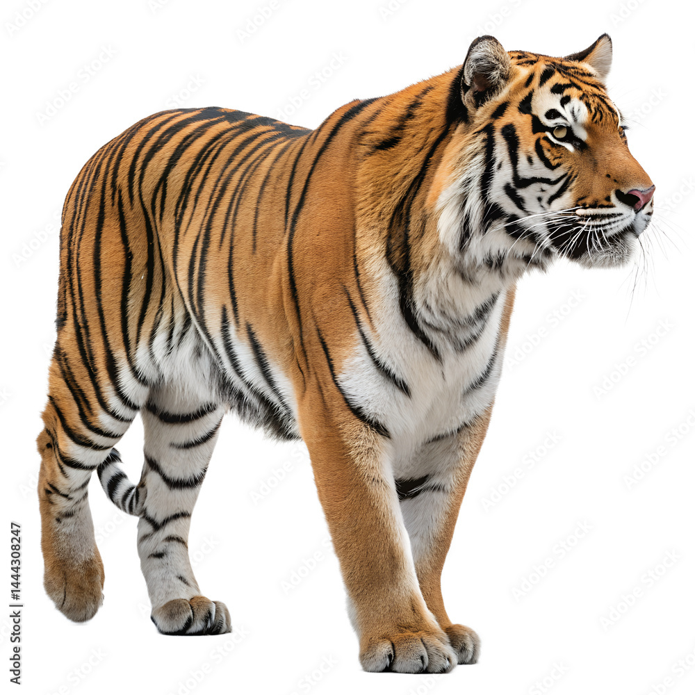 Obraz premium tiger isolated on transparent background 