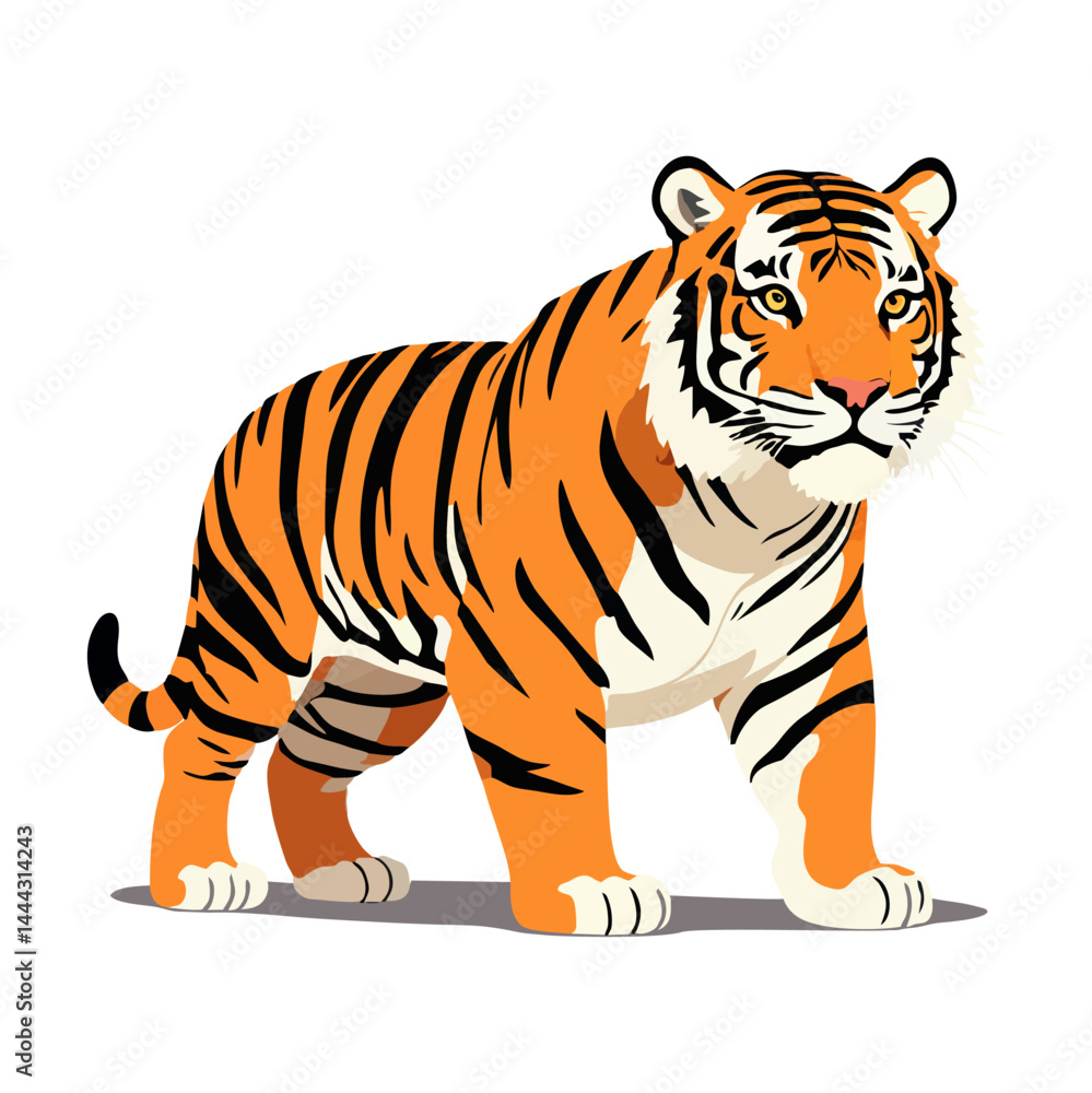 Fototapeta premium Cute tiger vector graphic and illustration